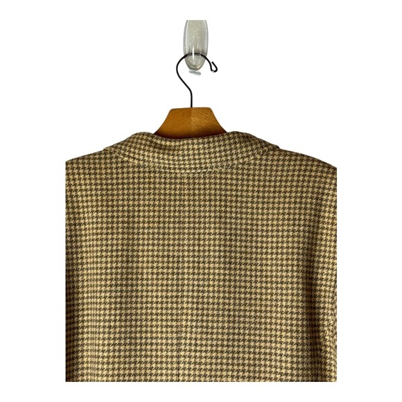 Pendleton Blazer Women XL Brown Tan Houndstooth Wool Jacket Vintage Preppy Retro - Picture 4 of 11
